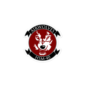 HSM-40 Airwolves Squadron Crest Vinyl Sticker