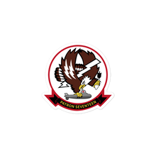 Load image into Gallery viewer, VP-17 White Lightnings Squadron Crest Vinyl Decal
