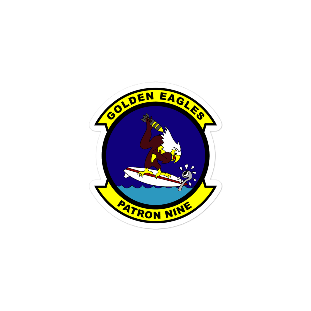 VP-9 Golden Eagles Squadron Crest (2) Vinyl Decal