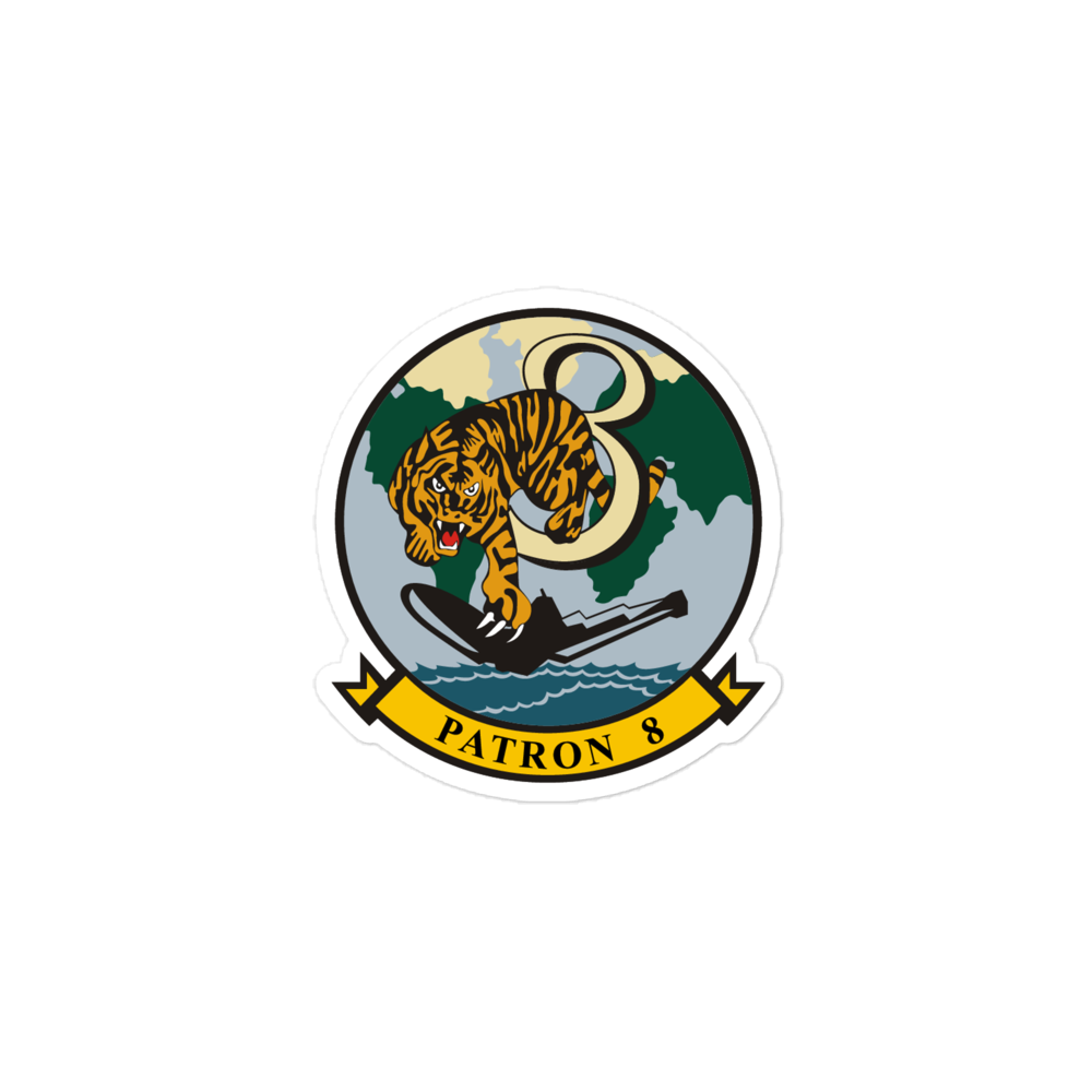 VP-8 Fighting Tigers Squadron Crest Vinyl Decal