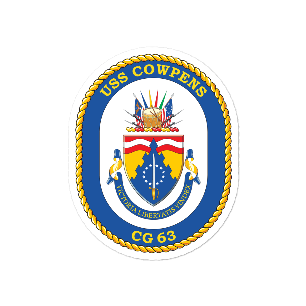 USS Cowpens (CG-63) Ship's Crest Vinyl Sticker