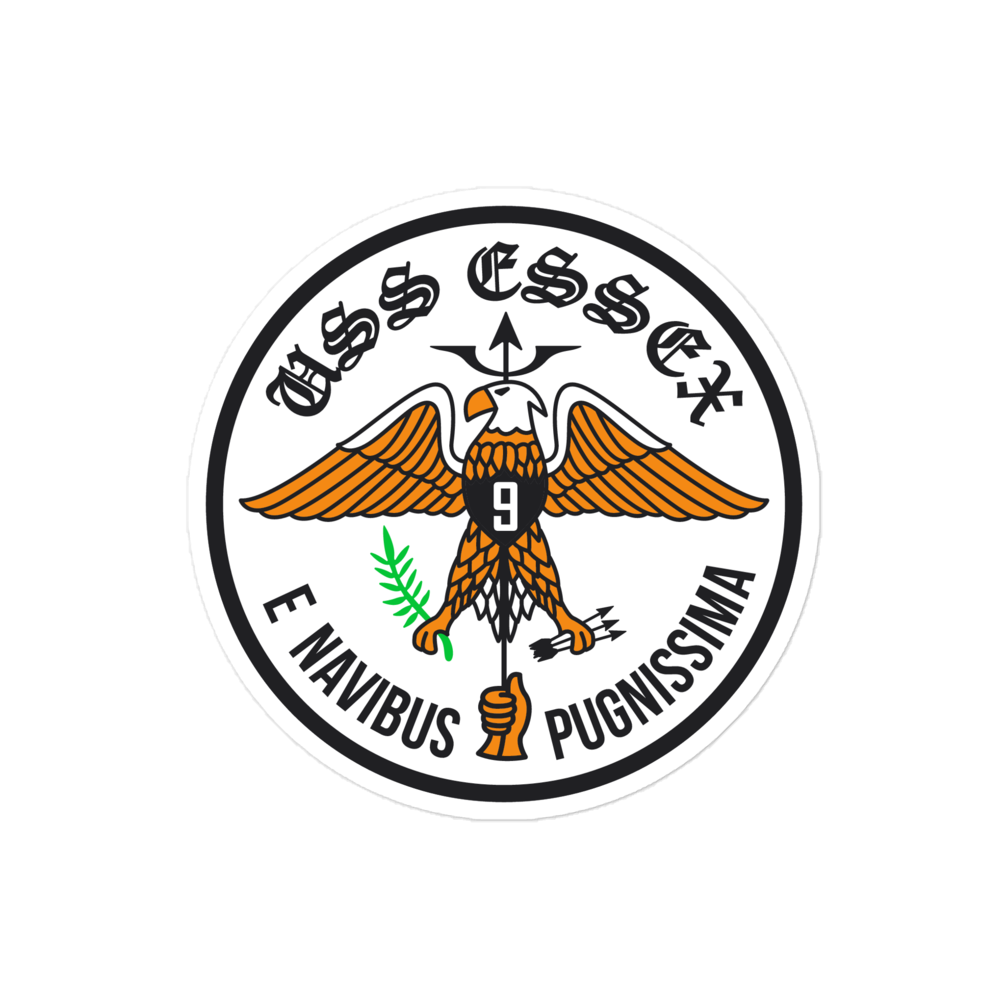 USS Essex (CVS-9) Ship's Crest Vinyl Sticker – 4x4