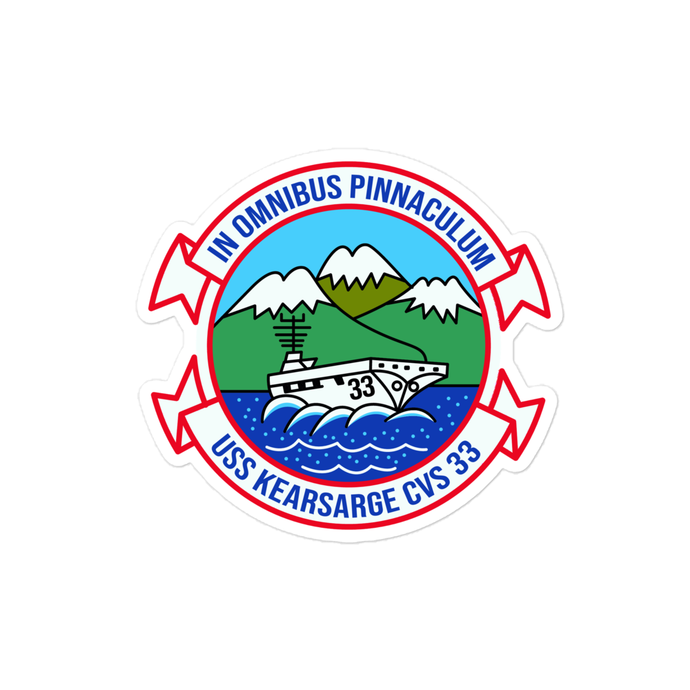 USS Kearsarge (CVS-33) Ship's Crest Vinyl Sticker – 4x4
