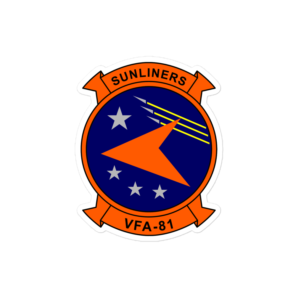 VFA-81 Sunliners Squadron Crest Vinyl Sticker