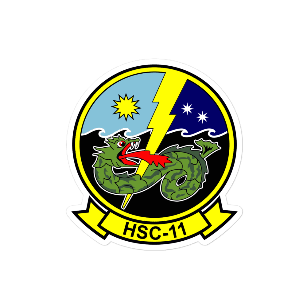 HSC-11 Dragonslayers Squadron Crest Vinyl Sticker – 4x4