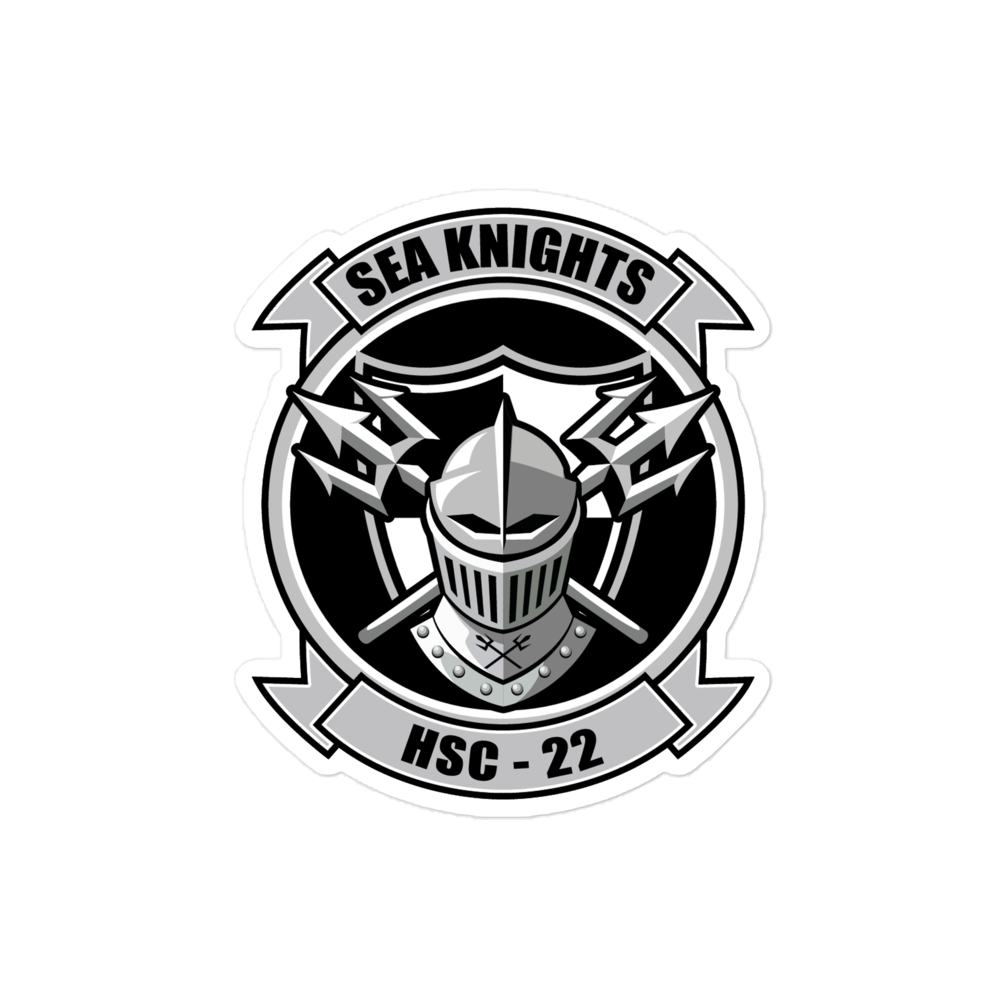 HSC-22 Sea Knights Squadron Crest Vinyl Sticker – 4x4
