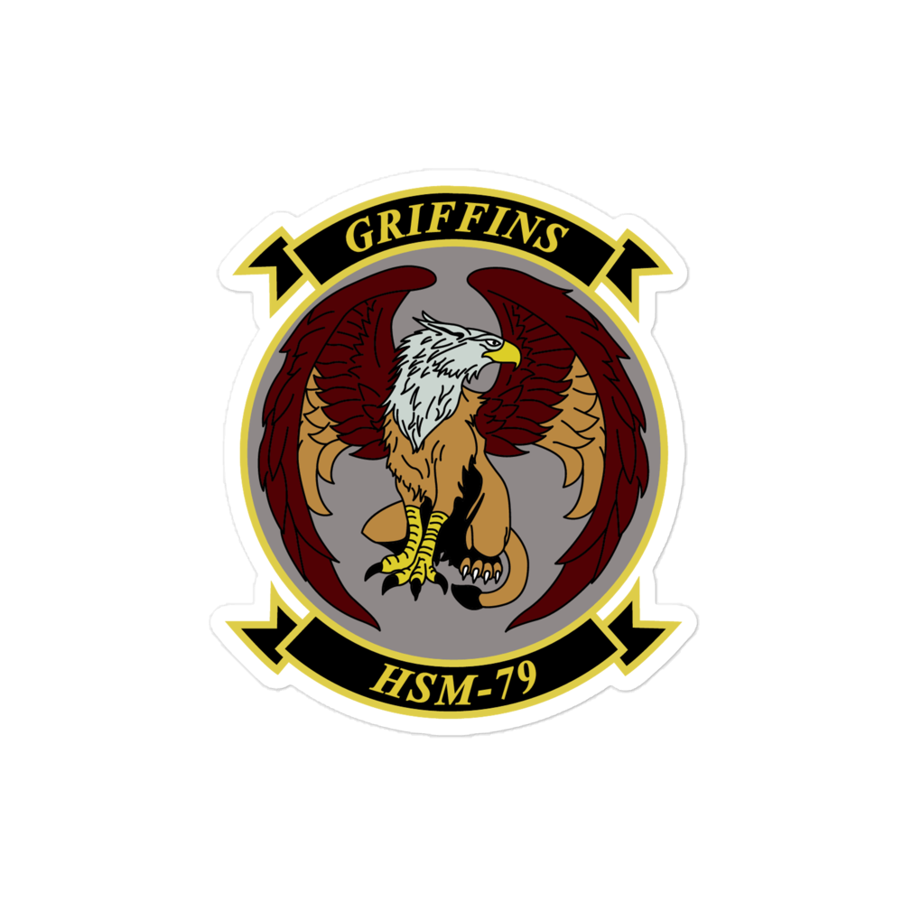 HSM-79 Griffins Squadron Crest Vinyl Sticker – 4x4