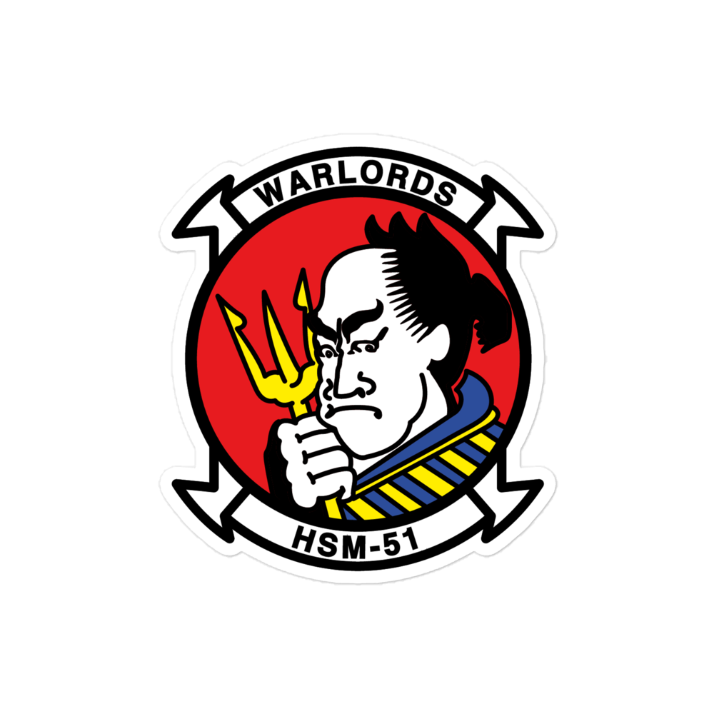 HSM-51 Warlords Squadron Crest Vinyl Sticker