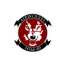Load image into Gallery viewer, HSM-40 Airwolves Squadron Crest Vinyl Sticker