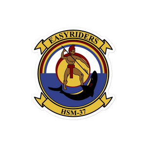 HSM-37 Easy Riders Squadron Crest Vinyl Sticker