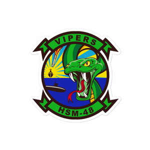 HSM-48 Vipers Squadron Crest Vinyl Sticker
