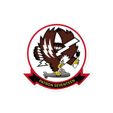 Load image into Gallery viewer, VP-17 White Lightnings Squadron Crest Vinyl Decal