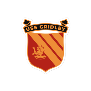 USS Gridley (CG-21) Ship's Crest Vinyl Decal