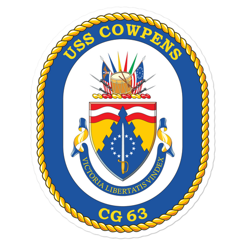 USS Cowpens (CG-63) Ship's Crest Vinyl Sticker