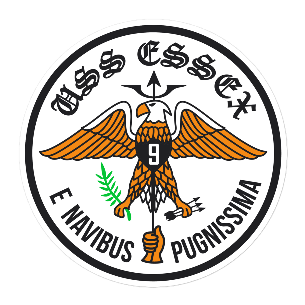 USS Essex (CVS-9) Ship's Crest Vinyl Sticker