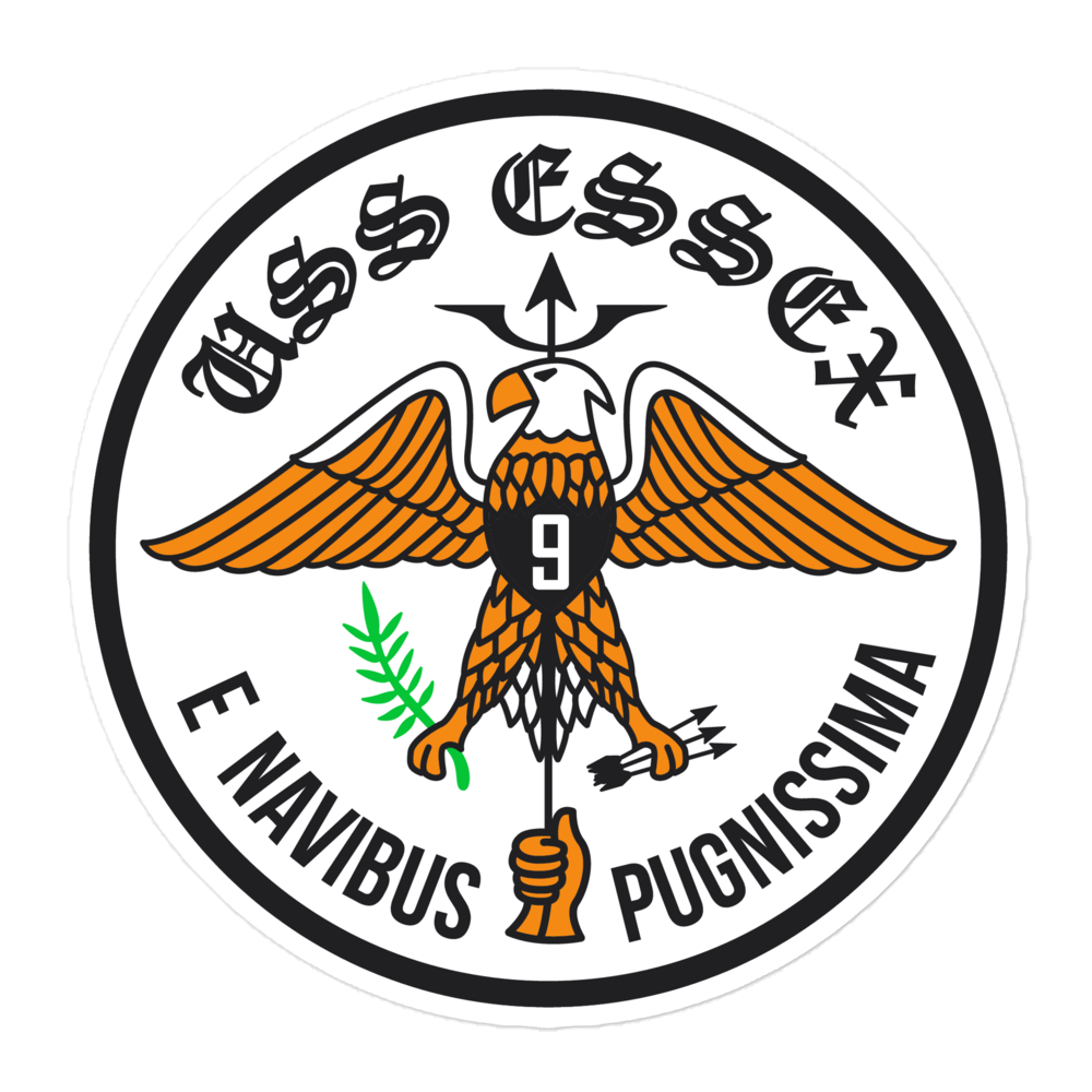 USS Essex (CVS-9) Ship's Crest Vinyl Sticker – 5.5x5.5