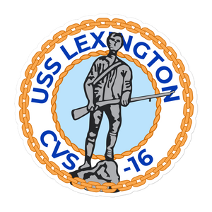 USS Lexington (CVS-16) Ship's Crest Vinyl Sticker – 5.5x5.5