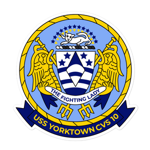 USS Yorktown (CVS-10) Ship's Crest Vinyl Sticker