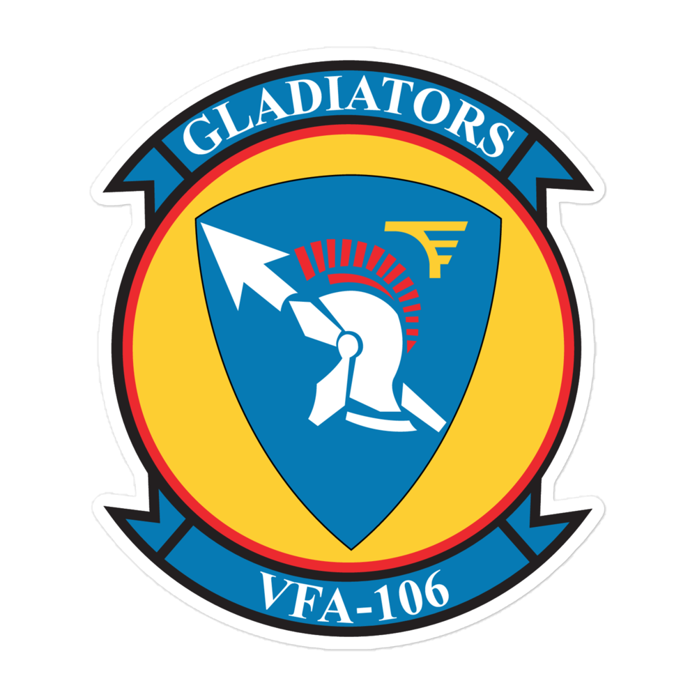 VFA-106 Gladiators Squadron Crest Vinyl Sticker