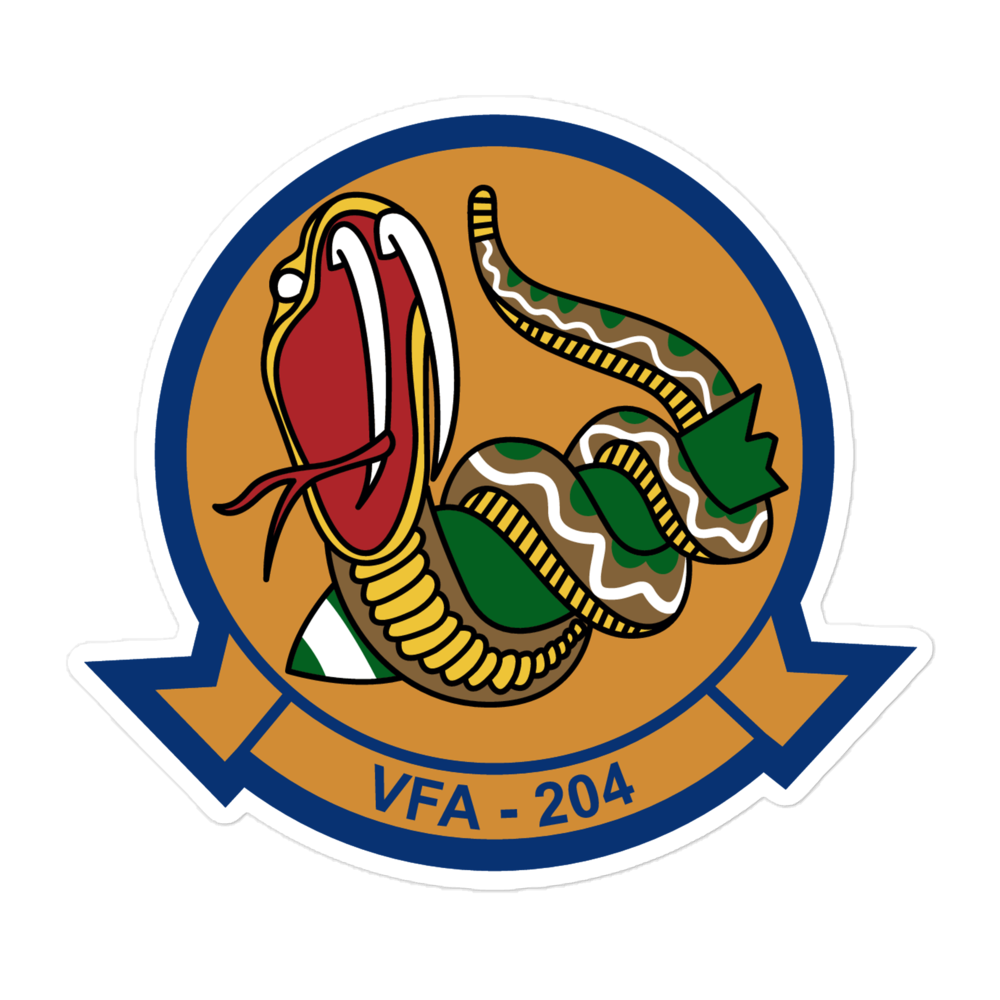 VFA-204 River Rattlers Squadron Crest Vinyl Sticker