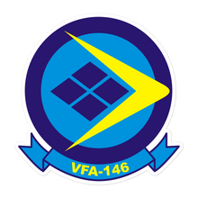 Load image into Gallery viewer, VFA-146 Blue Diamonds Squadron Crest Vinyl Sticker