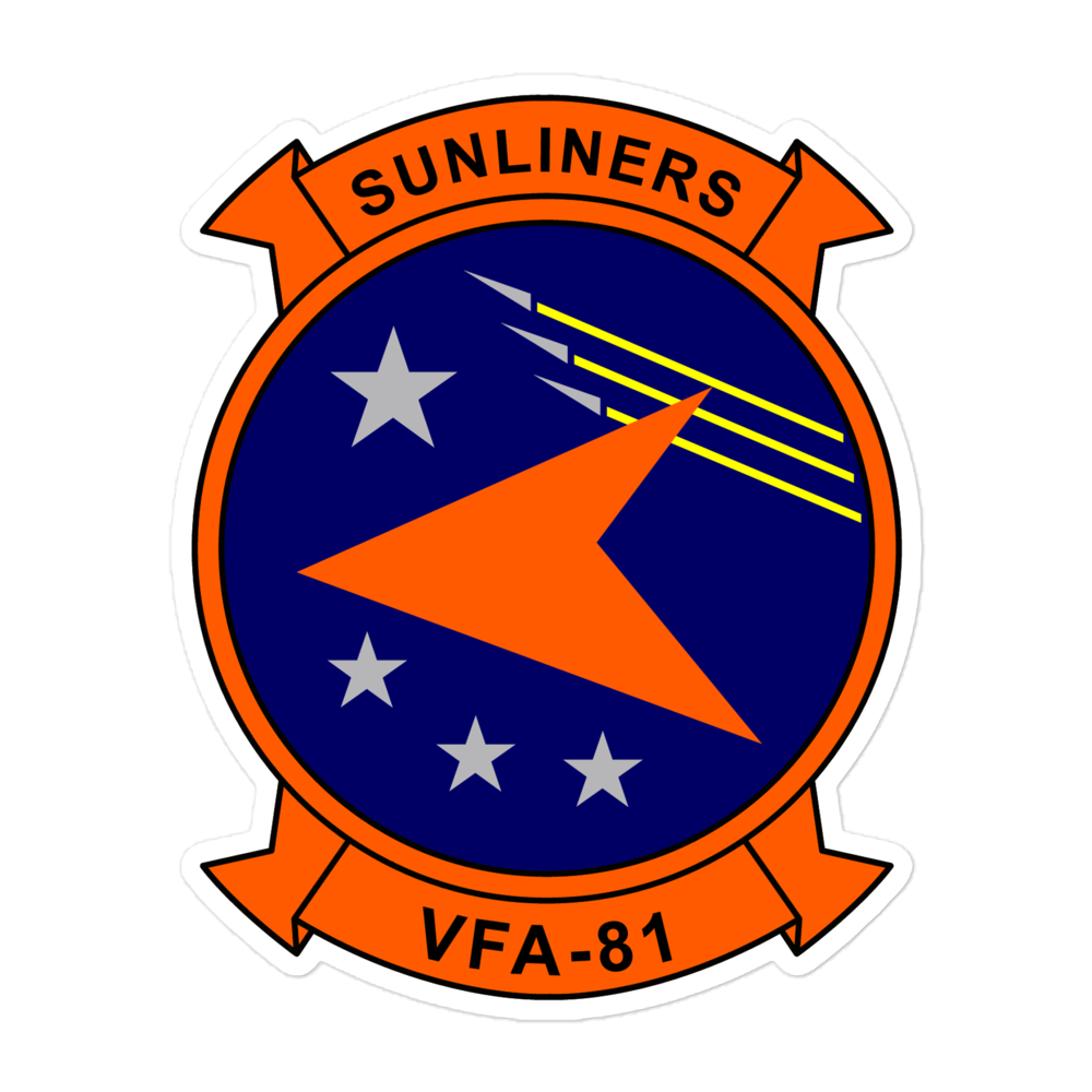 VFA-81 Sunliners Squadron Crest Vinyl Sticker