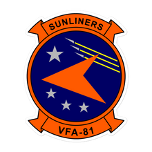 Load image into Gallery viewer, VFA-81 Sunliners Squadron Crest Vinyl Sticker