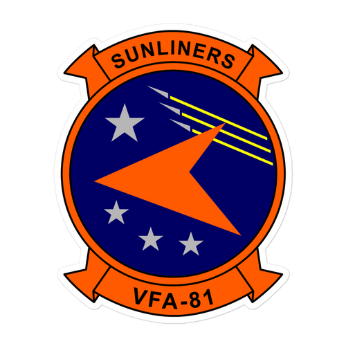 VFA-81 Sunliners Squadron Crest Vinyl Sticker