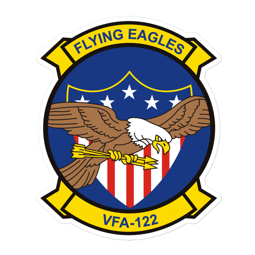 VFA-122 Flying Eagles Squadron Crest Vinyl Sticker