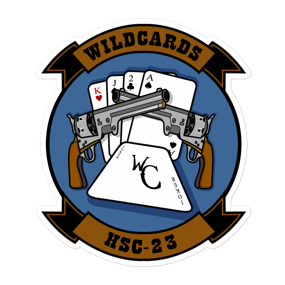HSC-23 Wildcards Squadron Crest Vinyl Sticker
