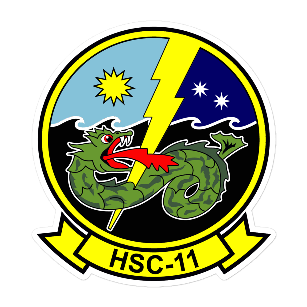HSC-11 Dragonslayers Squadron Crest Vinyl Sticker – 5.5x5.5