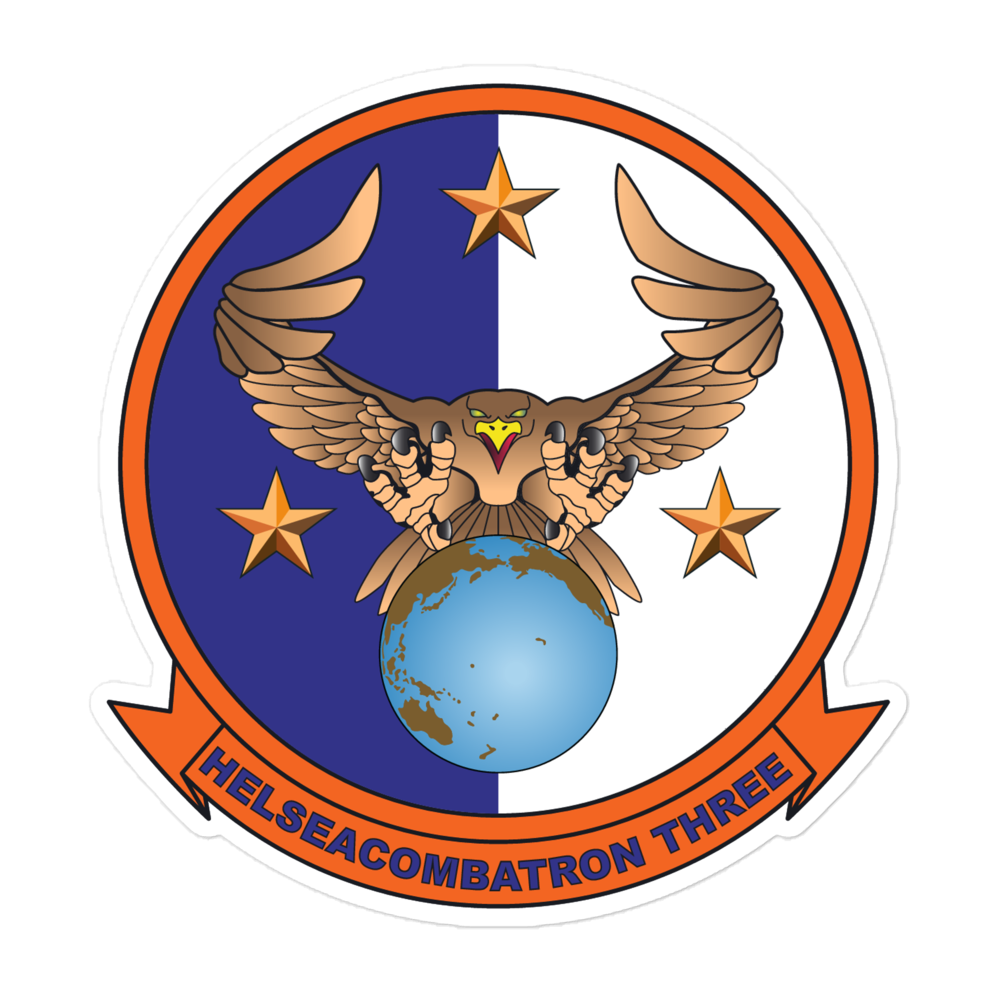 HSC-3 Merlins Squadron Crest Vinyl Sticker
