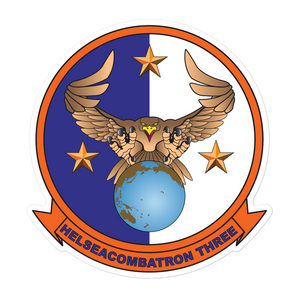 HSC-3 Merlins Squadron Crest Vinyl Sticker