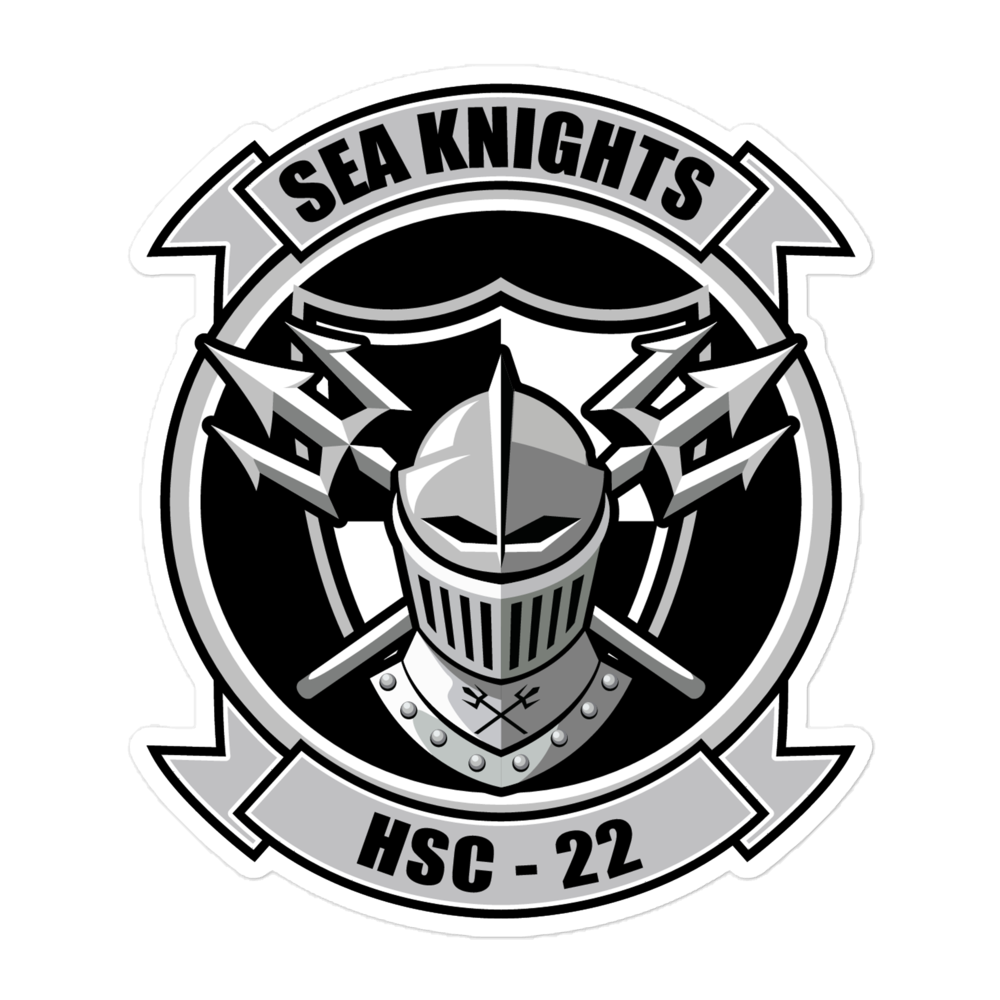 HSC-22 Sea Knights Squadron Crest Vinyl Sticker – 5.5x5.5