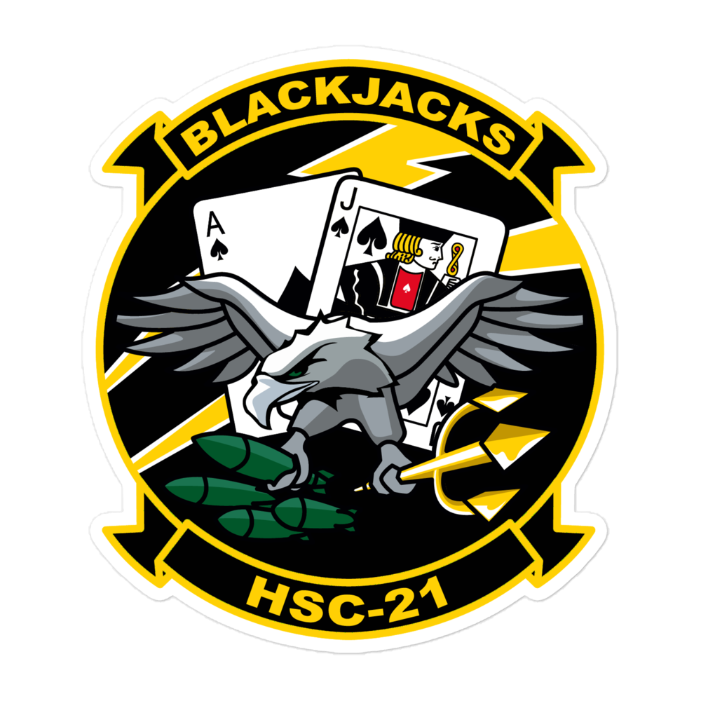 HSC-21 Blackjacks Squadron Crest Vinyl Sticker