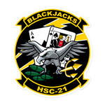 HSC-21 Blackjacks Squadron Crest Vinyl Sticker – 5.5x5.5