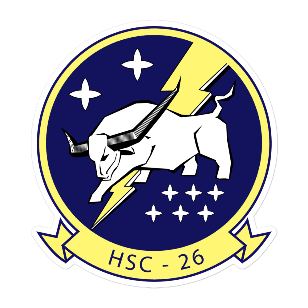 HSC-26 Chargers Squadron Crest Vinyl Sticker