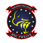 HSC-12 Golden Falcons Squadron Crest Vinyl Sticker – 5.5x5.5