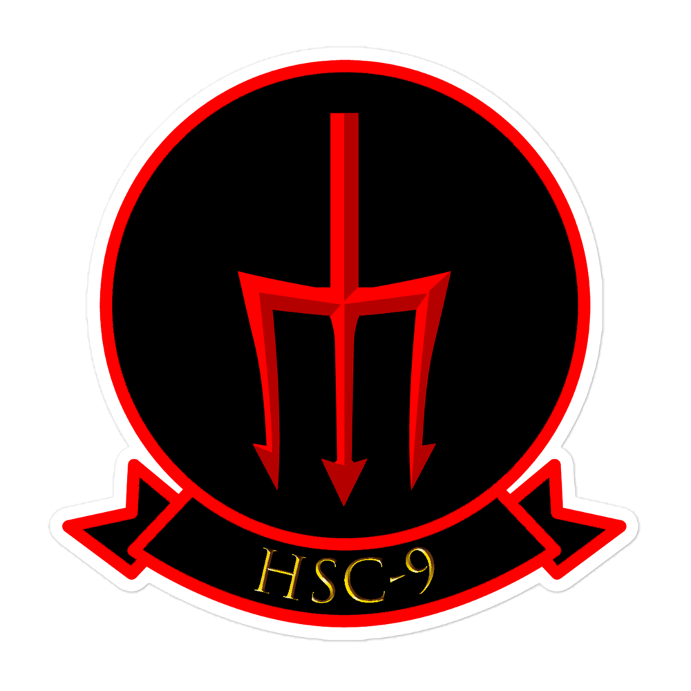 HSC-9 Tridents Squadron Crest Vinyl Sticker