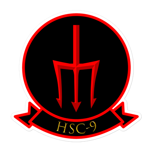 HSC-9 Tridents Squadron Crest Vinyl Sticker