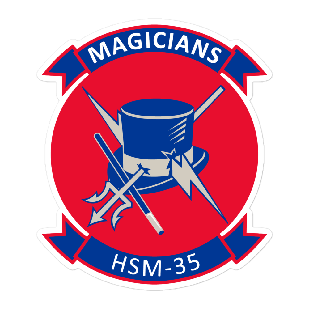 HSM-35 Magicians Squadron Crest Vinyl Sticker