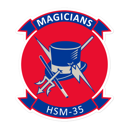 HSM-35 Magicians Squadron Crest Vinyl Sticker