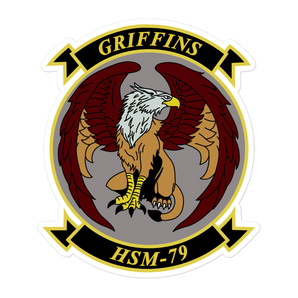 HSM-79 Griffins Squadron Crest Vinyl Sticker – 5.5x5.5