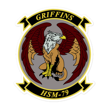 Load image into Gallery viewer, HSM-79 Griffins Squadron Crest Vinyl Sticker