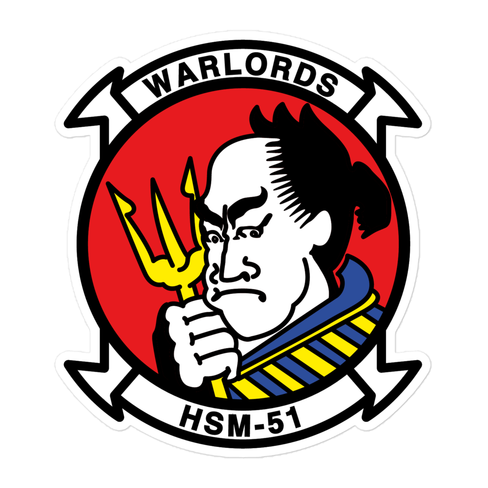 HSM-51 Warlords Squadron Crest Vinyl Sticker