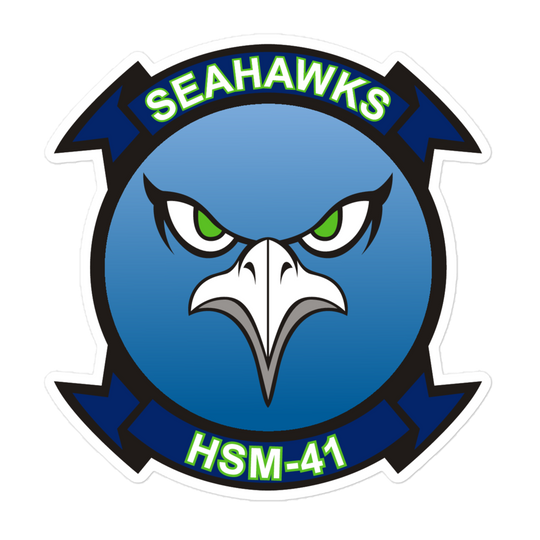 HSM-41 Seahawks Squadron Crest Vinyl Sticker