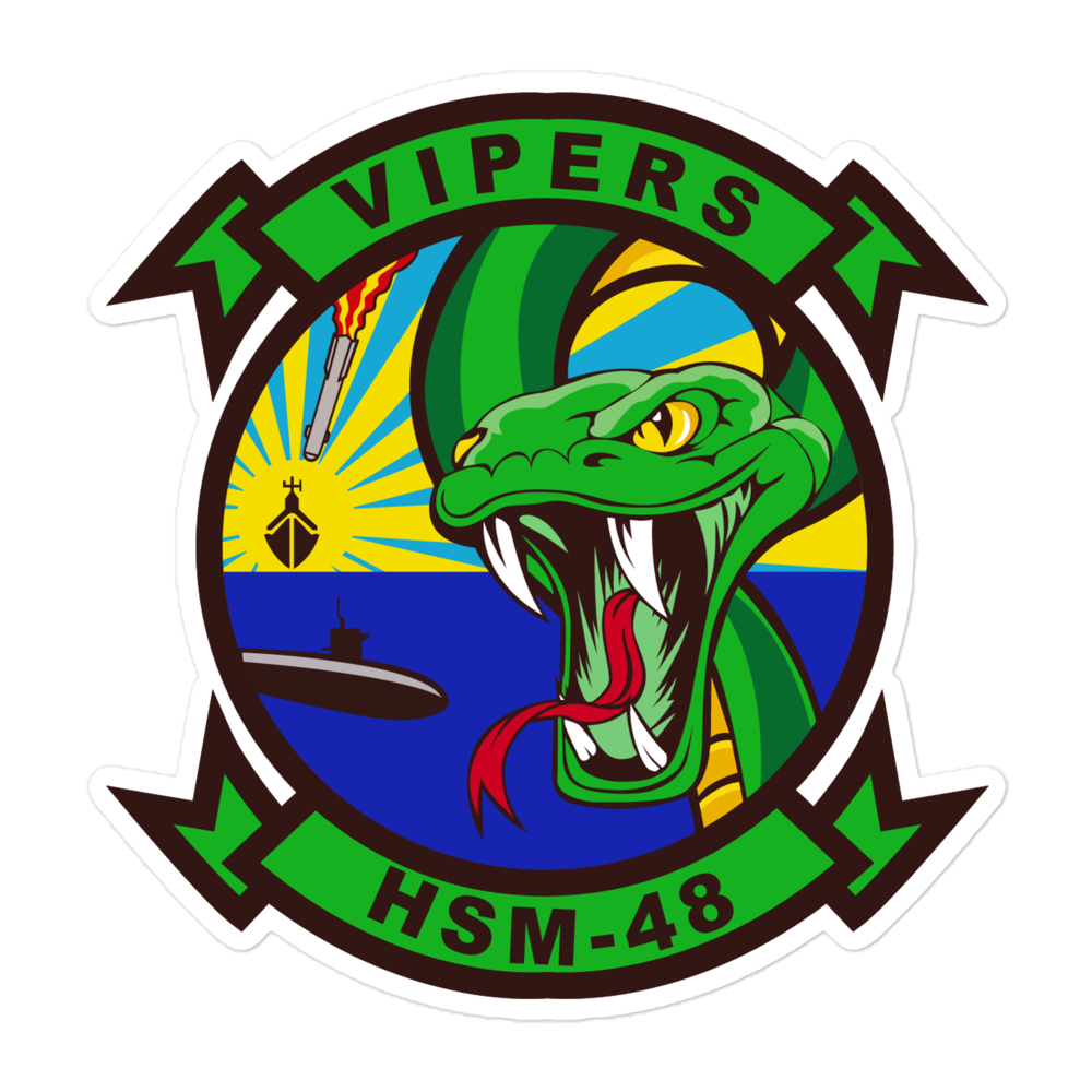 HSM-48 Vipers Squadron Crest Vinyl Sticker
