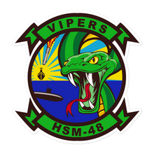 Load image into Gallery viewer, HSM-48 Vipers Squadron Crest Vinyl Sticker