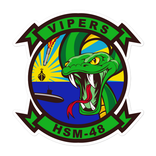 HSM-48 Vipers Squadron Crest Vinyl Sticker