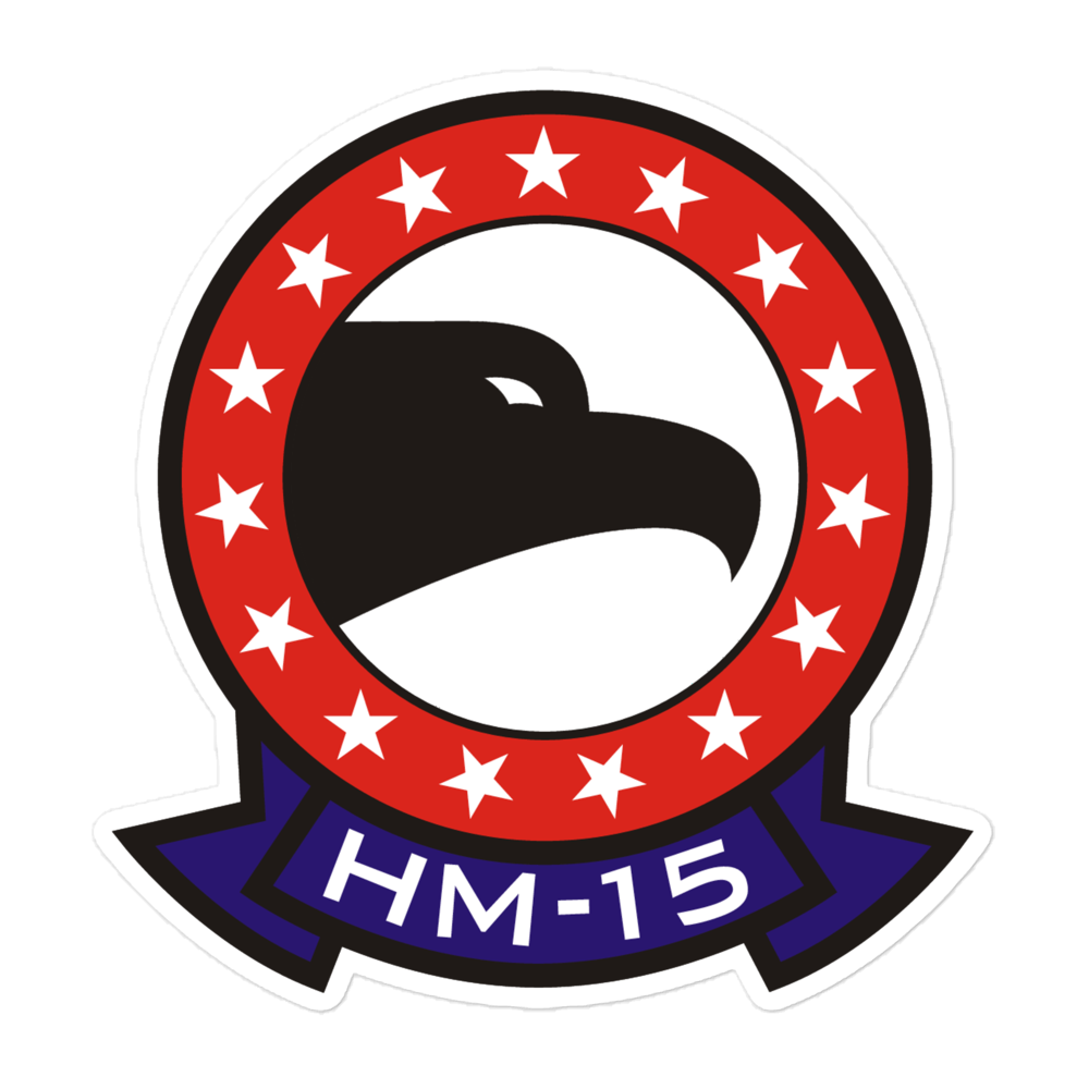HM-15 Blackhawks Squadron Crest Vinyl Sticker